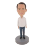 Picture of Custom Bobblehead Doll: Man In White And Blue