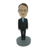 Picture of Custom Bobblehead Doll: Business Man In Black Stand Still