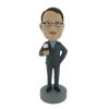 Picture of Custom Bobblehead Doll: Business Man Enjoying Beer