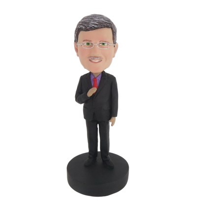 Picture of Custom Bobblehead Doll: Business Man Holding Tie