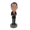 Picture of Custom Bobblehead Doll: Business Man In Nice Suit And Red Tie