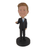 Picture of Custom Bobblehead Doll: Business Man In Pure Black