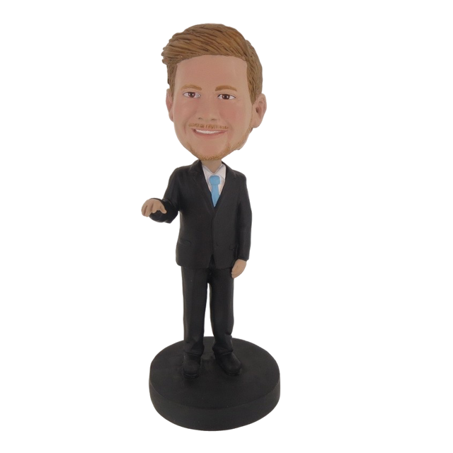 Picture of Custom Bobblehead Doll: Business Man In Pure Black