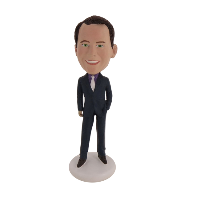 Picture of Custom Bobblehead Doll: Business Man In Very Formal Suit