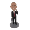 Picture of Custom Bobblehead Doll: Business Man With Phone And Suitcase