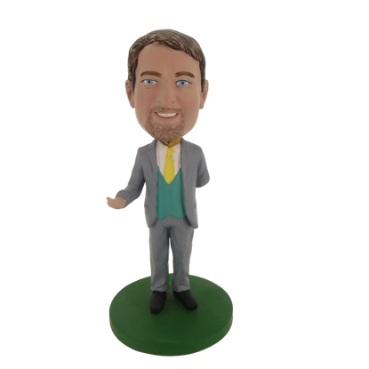 Picture of Custom Bobblehead Doll: Business Man Inviting