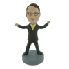 Picture of Custom Bobblehead Doll: Business Man With Yellow Tie Standing Out
