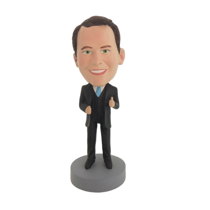 Picture of Custom Bobblehead Doll: Business Man With Thumb Up