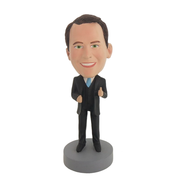 Picture of Custom Bobblehead Doll: Business Man With Thumb Up