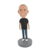 Picture of Custom Bobblehead Doll: Casual Man In Black Shirt
