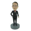 Picture of Custom Bobblehead Doll: Man In Black Suit And Red Bow