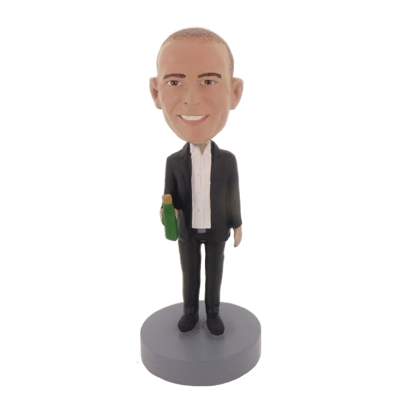 Picture of Custom Bobblehead Doll: Business Man With Wine