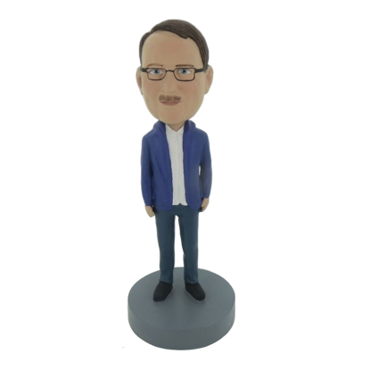 Picture of Custom Bobblehead Doll: Man In Casual Jacket And Jean