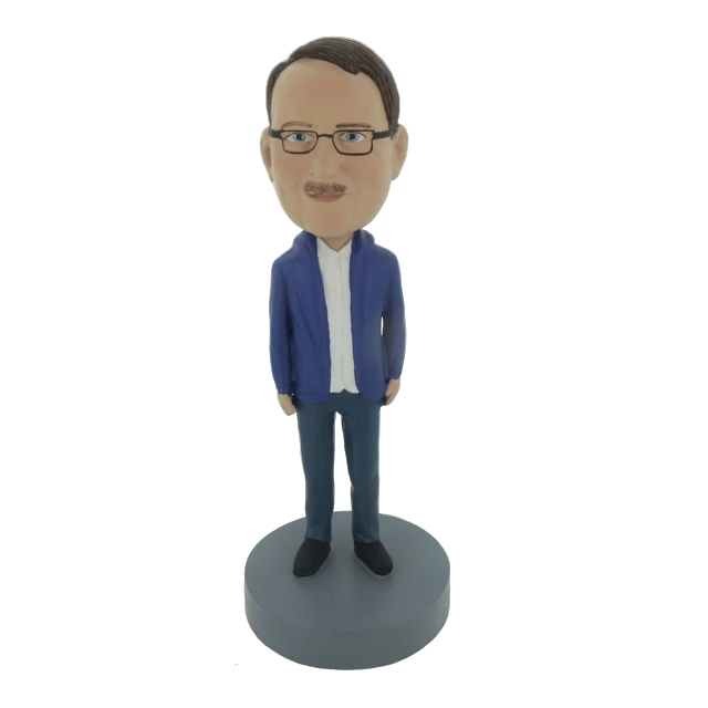 Picture of Custom Bobblehead Doll: Man In Casual Jacket And Jean