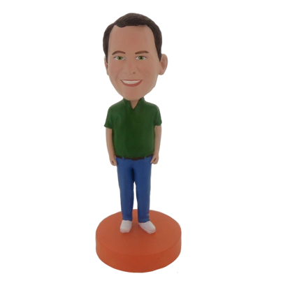 Picture of Custom Bobblehead Doll: Man In Green And Blue