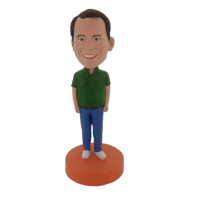 Picture of Custom Bobblehead Doll: Man In Green And Blue
