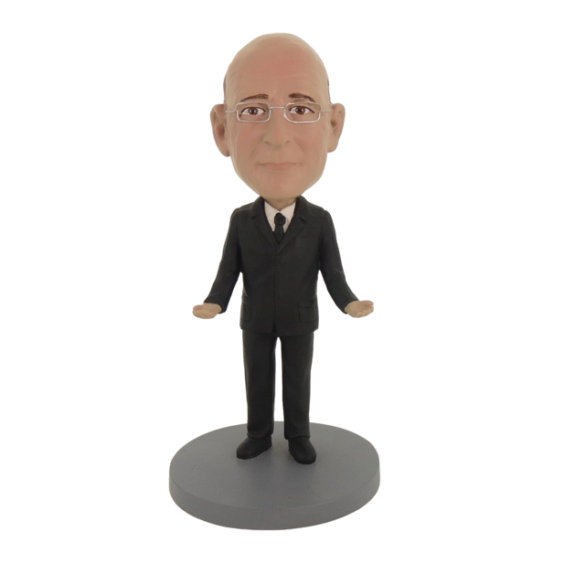 Picture of Custom Bobblehead Doll: Old Man In Pure Black