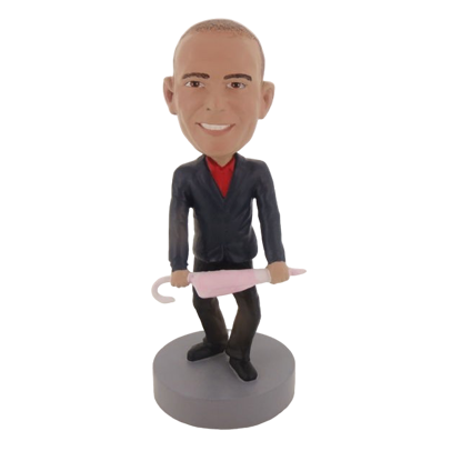 Picture of Custom Bobblehead Doll: Man With Umbrella