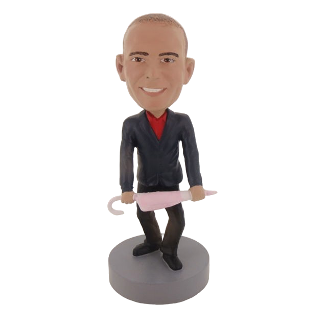 Picture of Custom Bobblehead Doll: Man With Umbrella