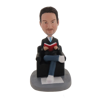 Picture of Custom Bobblehead Doll: Man Reading in Sofa