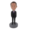 Picture of Custom Bobblehead Doll: Smiling Business Man With Hands In His Pocket