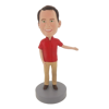 Picture of Custom Bobblehead Doll: Red Shirt Casual Male With Arm Out