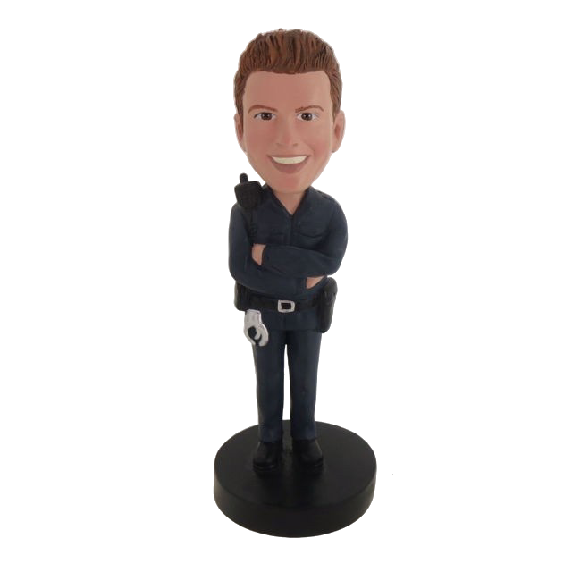 Picture of Custom Bobblehead Doll: Police Officer Arm in Arm