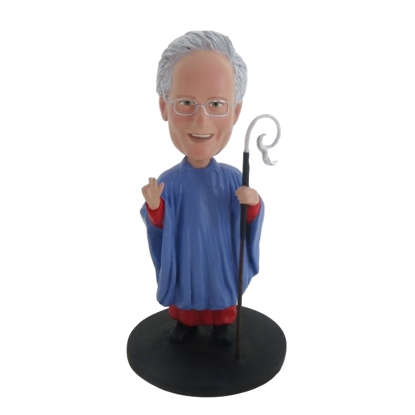 Picture of Custom Bobblehead Doll: Pastor Holding Stick