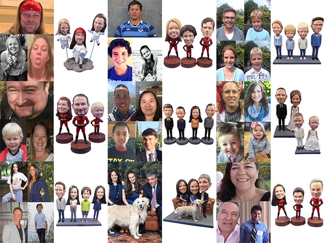 Family Custom Bobbleheads Gallery